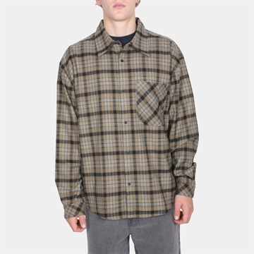 Alis Syril Long Sleeved Oversized Shirt Sand/Blue Tartan